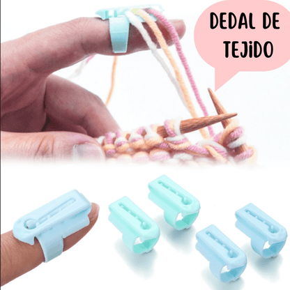 dedal para tejido paquete 4 piezas