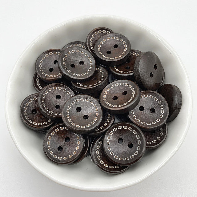 Botones de madera Mini Buttons set cotton reel